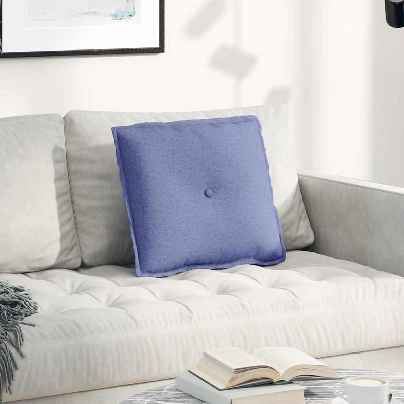 Chargez l'image dans la visionneuse de la galerie, Vidaxl rugkussen jeans blauw 50 x 19 x 45 cm stof
