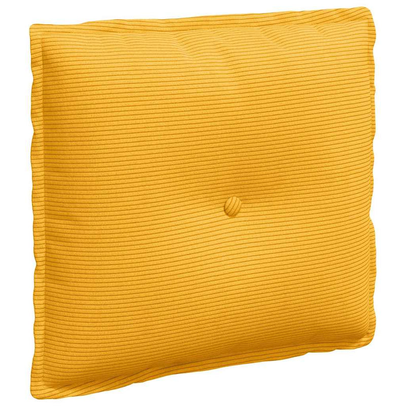 Afbeelding laden in galerijviewer, Vidaxl rugkussen lichtgeel 50 x 45 cm cordstof
