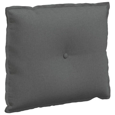 Vidaxl rugkussen donkergrijs 60 x 19 x 50 cm stof