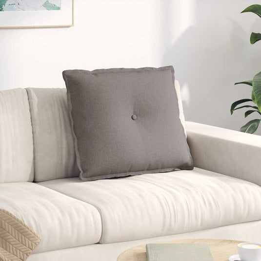 Vidaxl rugkussen taupe 60 x 19 x 50 cm stof