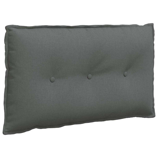 Vidaxl rugkussen donkergrijs 80 x 19 x 50 cm stof