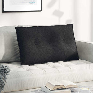 Vidaxl rugkussen zwart 80 x 19 x 50 cm stof
