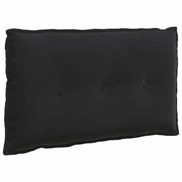 Vidaxl rugkussen zwart 80 x 50 cm cordstof