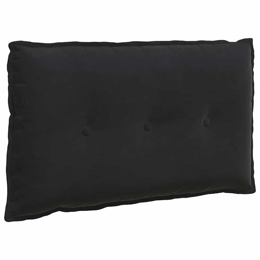 Vidaxl rugkussen zwart 80 x 50 cm cordstof