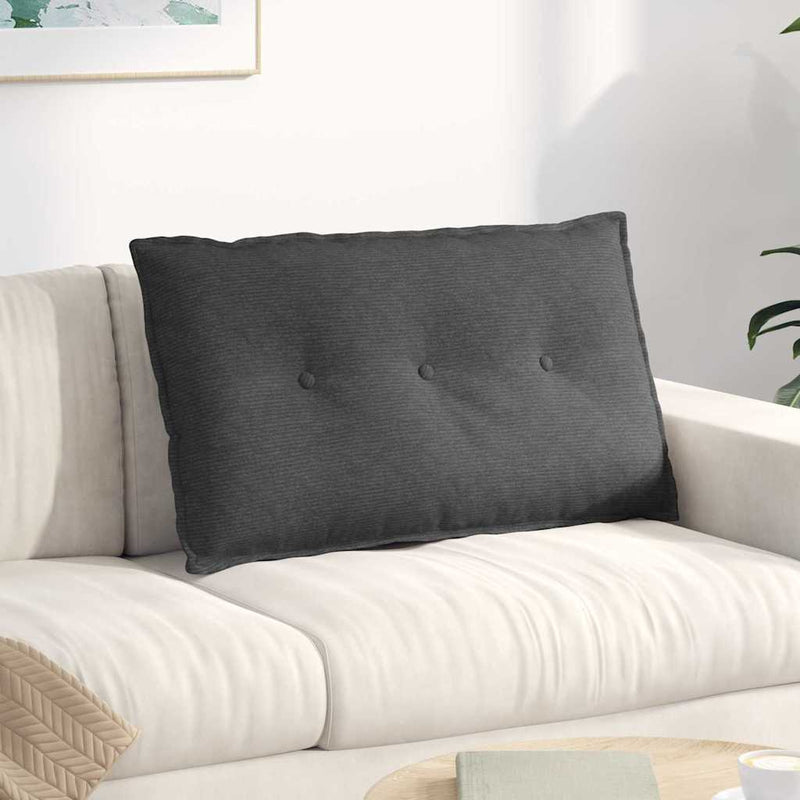 Afbeelding laden in galerijviewer, Vidaxl rugkussen donkergrijs 80 x 50 cm cordstof
