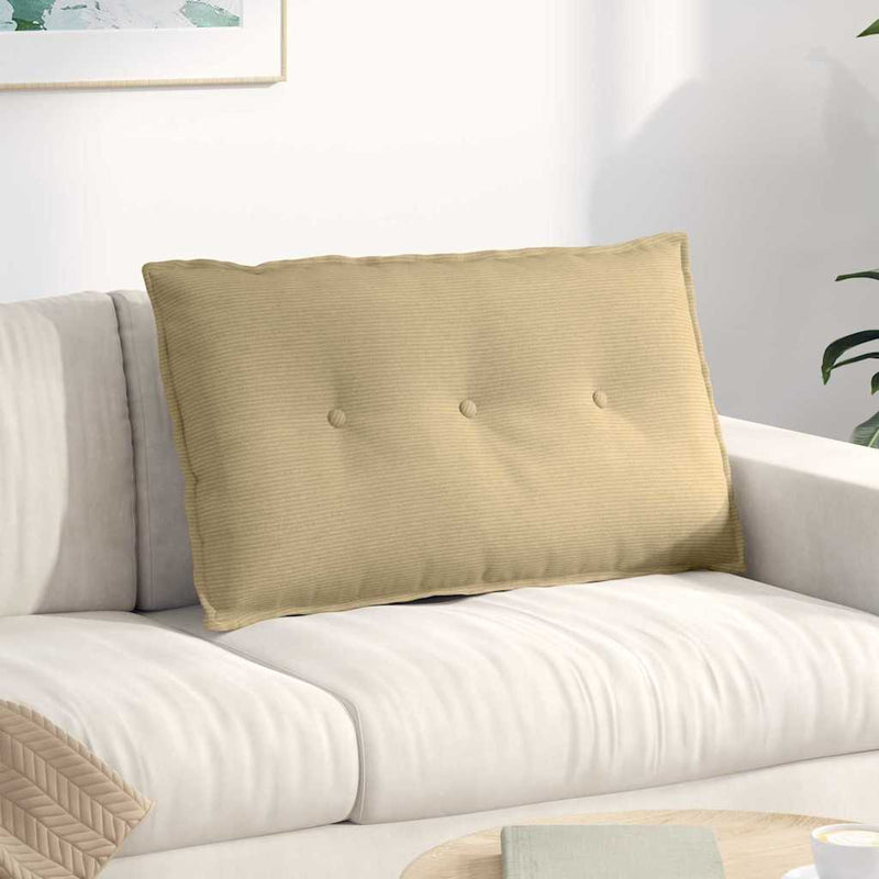 Afbeelding laden in galerijviewer, Vidaxl rugkussen grijs groen 80 x 50 cm cordstof
