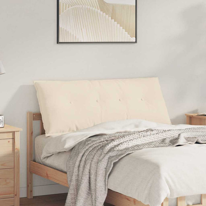 Afbeelding laden in galerijviewer, Vidaxl rugkussen beige 120 x 50 cm microvezel stof
