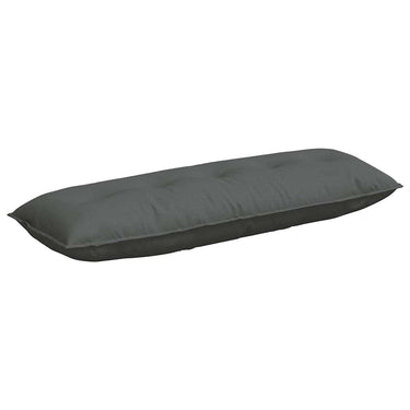 Vidaxl rugkussen donkergrijs 140 x 19 x 50 cm stof