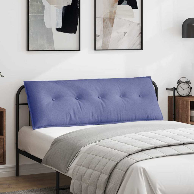 Afbeelding laden in galerijviewer, Vidaxl rugkussen jeans blauw 140 x 19 x 50 cm stof
