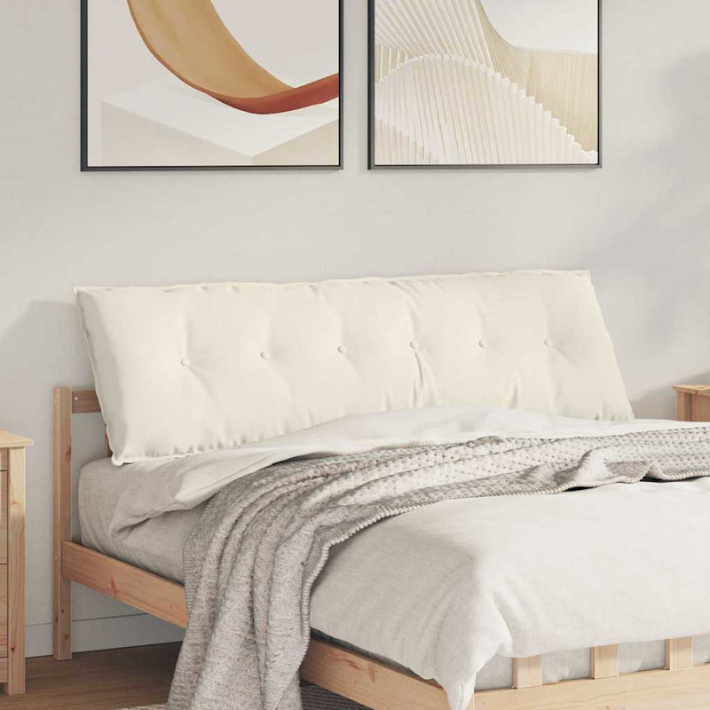 Chargez l'image dans la visionneuse de la galerie, Vidaxl rugkussen crème 160 x 50 cm cordstof
