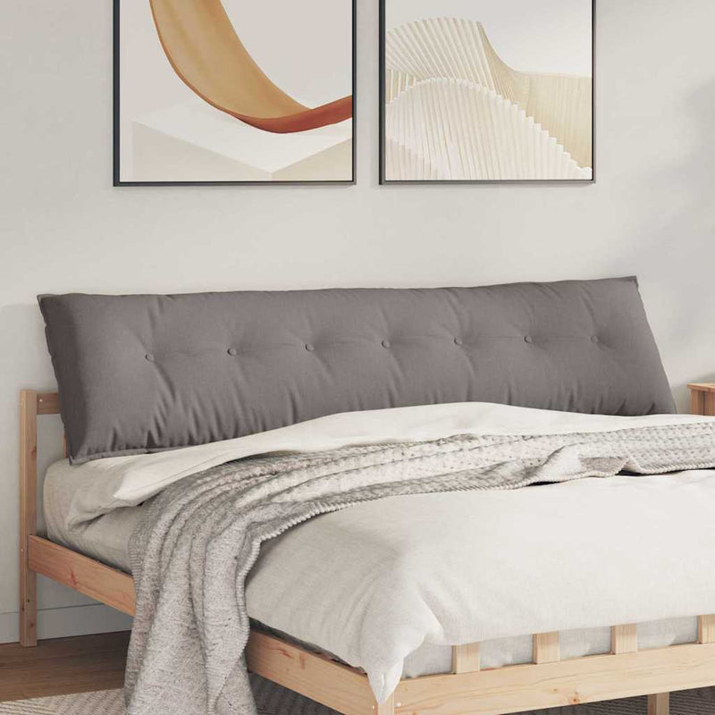 Afbeelding laden in galerijviewer, Vidaxl rugkussen taupe 200 x 19 x 50 cm stof
