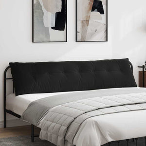Vidaxl rugkussen zwart 200 x 50 cm cordstof