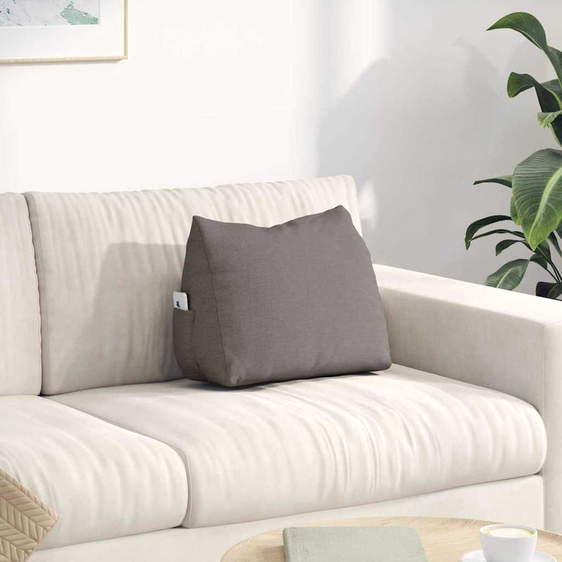 Afbeelding laden in galerijviewer, Vidaxl rugkussen taupe 45 x 20 x 35 cm stof
