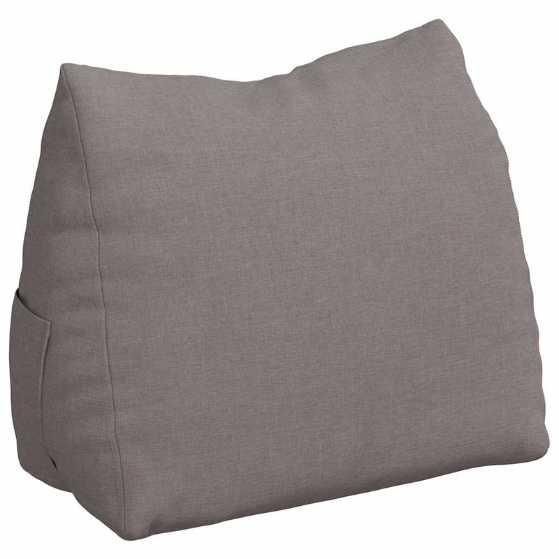 Afbeelding laden in galerijviewer, Vidaxl rugkussen taupe 45 x 20 x 35 cm stof
