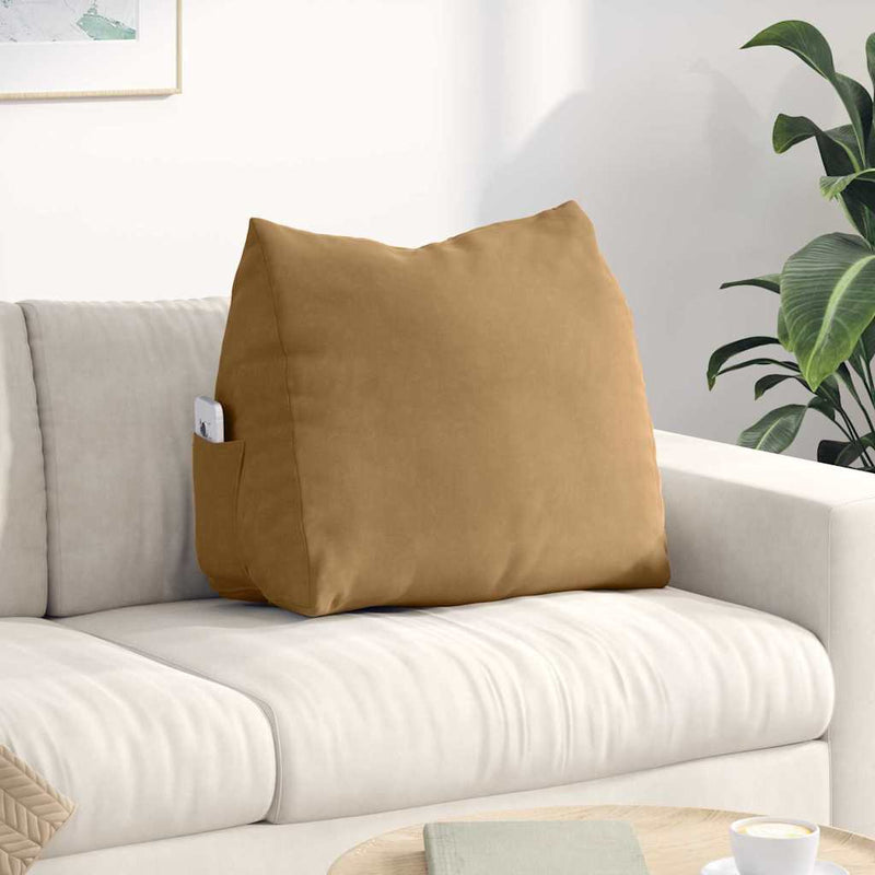 Afbeelding laden in galerijviewer, Vidaxl rugkussen bruin 60 x 20 x 50 cm cordstof
