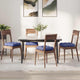 Vidaxl zitkussens 4 pcs jeans blauw 40 x 40 x 12 cm stof