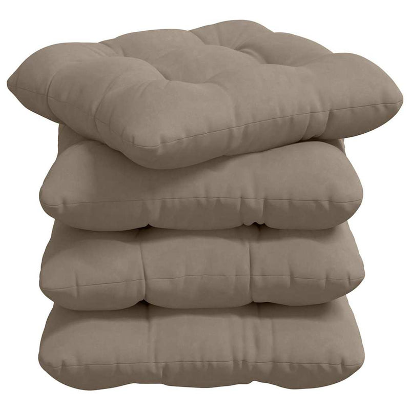 ギャラリービューアに画像をロードする, Vidaxl zitkussens 4 pcs taupe 40 x 40 cm microvezel stof
