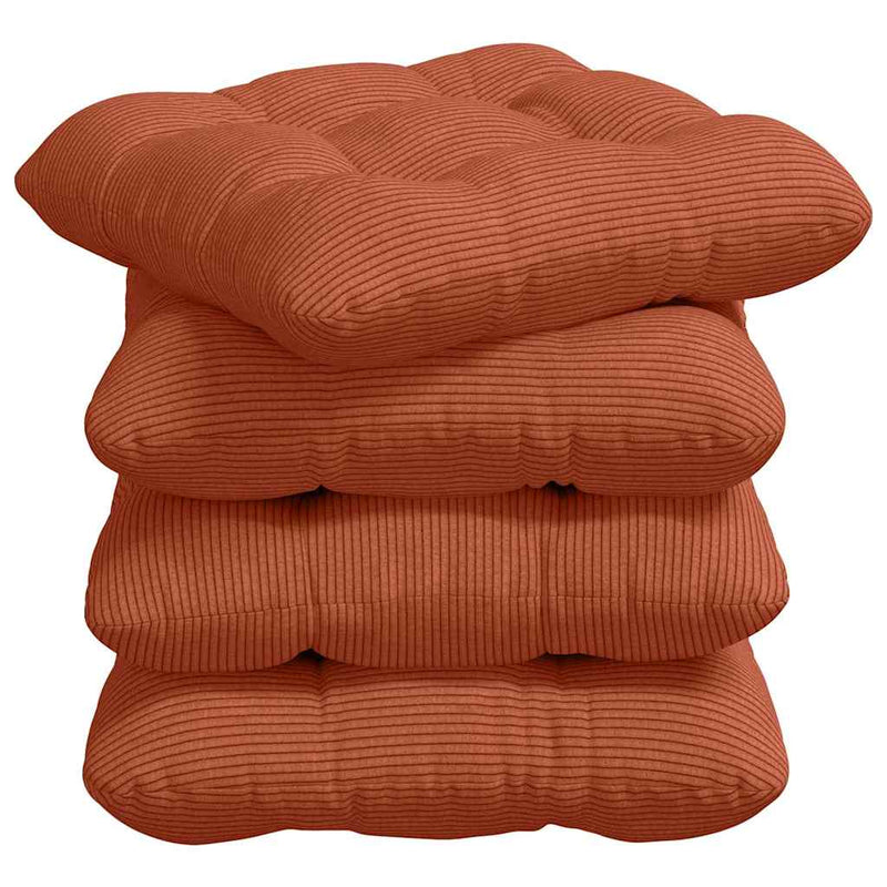 Afbeelding laden in galerijviewer, Vidaxl zitkussens 4 pcs rood-oranje 40 x 40 cm katoen stof
