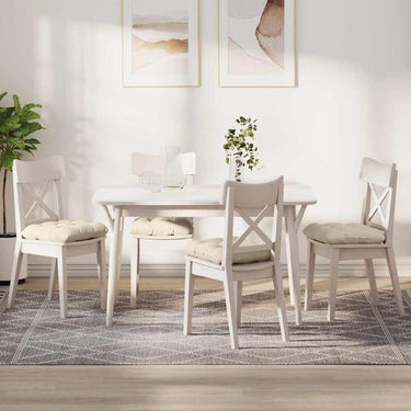 Vidaxl zitkussens 4 pcs crème 45 x 45 cm katoen stof
