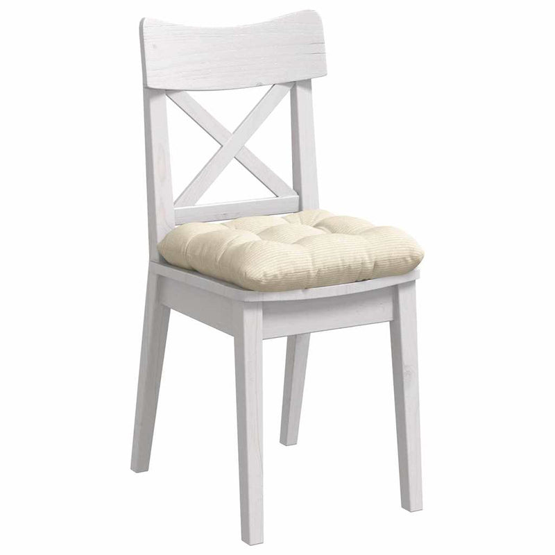 Afbeelding laden in galerijviewer, Vidaxl zitkussens 4 pcs crème 45 x 45 cm katoen stof
