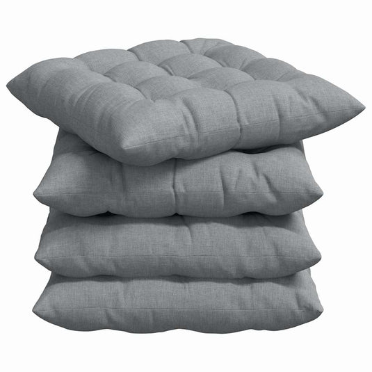 Vidaxl zitkussens 4 pcs lichtgrijs 40 x 40 x 6 cm stof