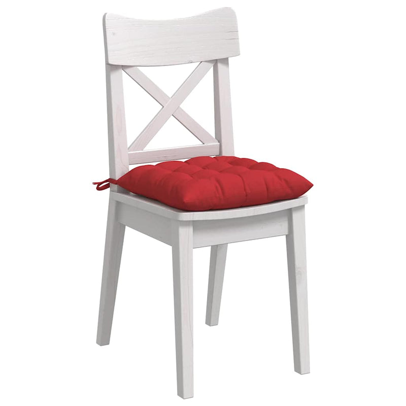 Afbeelding laden in galerijviewer, Vidaxl zitkussens 4 pcs rood 40 x 40 x 6 cm stof
