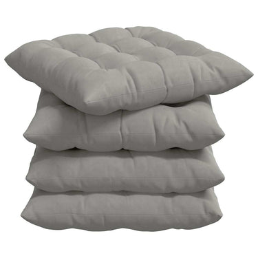 Vidaxl zitkussens 4 pcs lichtgrijs 40 x 40 x 6 cm microfibre