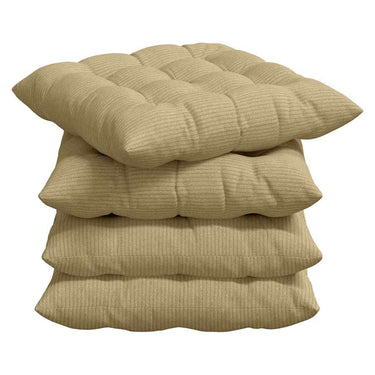 Vidaxl zitkussens 4 pcs grijs groen 40 x 40 x 6 cm katoen stof