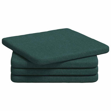 Vidaxl zitkussens 4 pcs donkergroen 40 x 40 x 3 cm stof