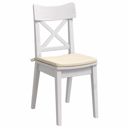 Vidaxl zitkussens 4 pcs crème 40 x 40 x 3 cm katoen stof