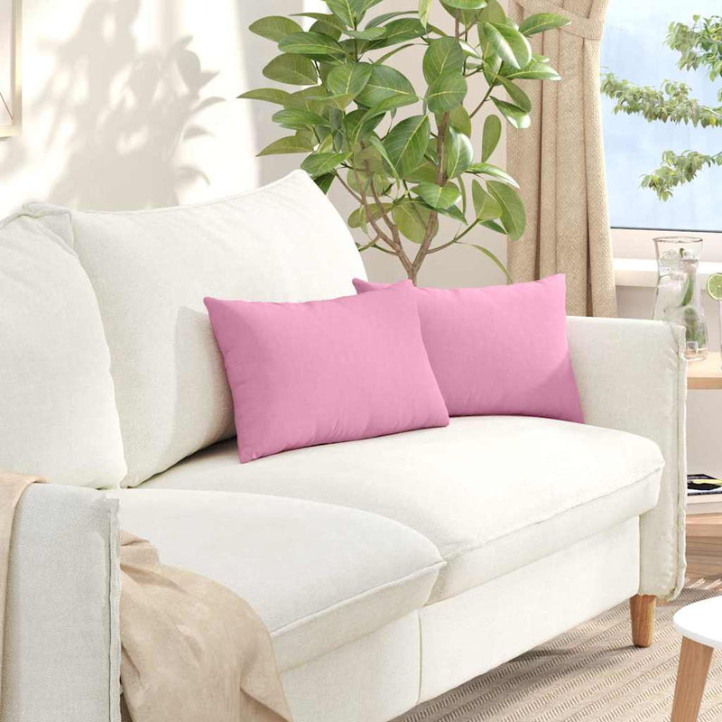 ギャラリービューアに画像をロードする, Vidaxl sofa kussens 2 pcs roze 50 x 30 cm stof

