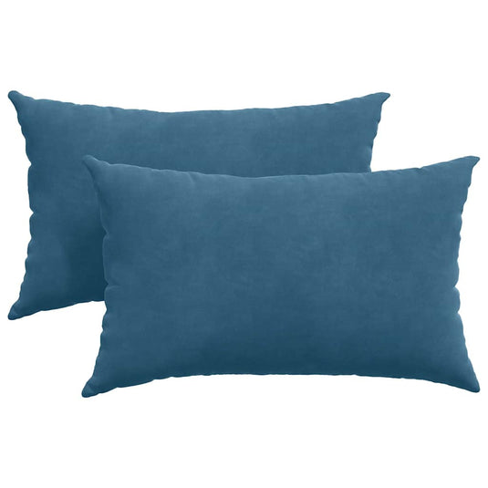 Vidaxl sofa kussens 2 stuks blauw 50 x 30 cm cordstof