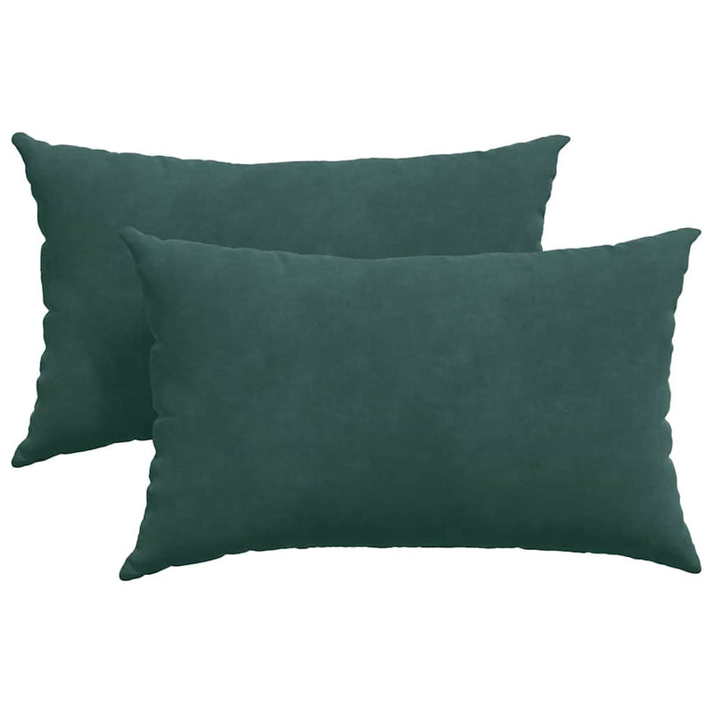 ギャラリービューアに画像をロードする, Vidaxl sofa kussens 2 stuks donkergroen 50 x 30 cm cordstof
