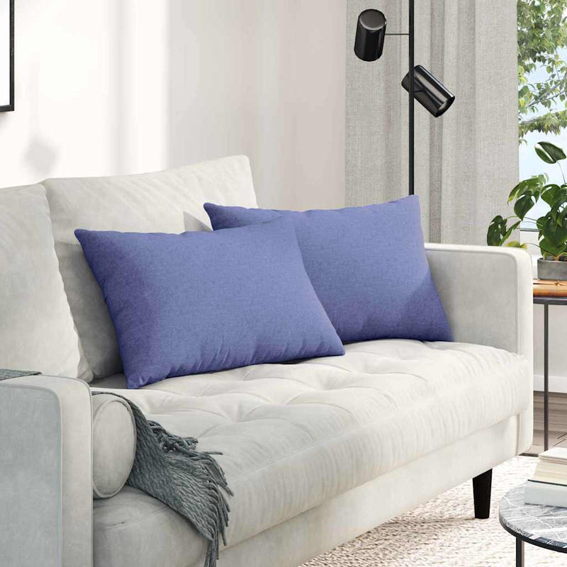 ギャラリービューアに画像をロードする, Vidaxl sofa kussens 2 pcs jeans blauw 60 x 40 cm stof
