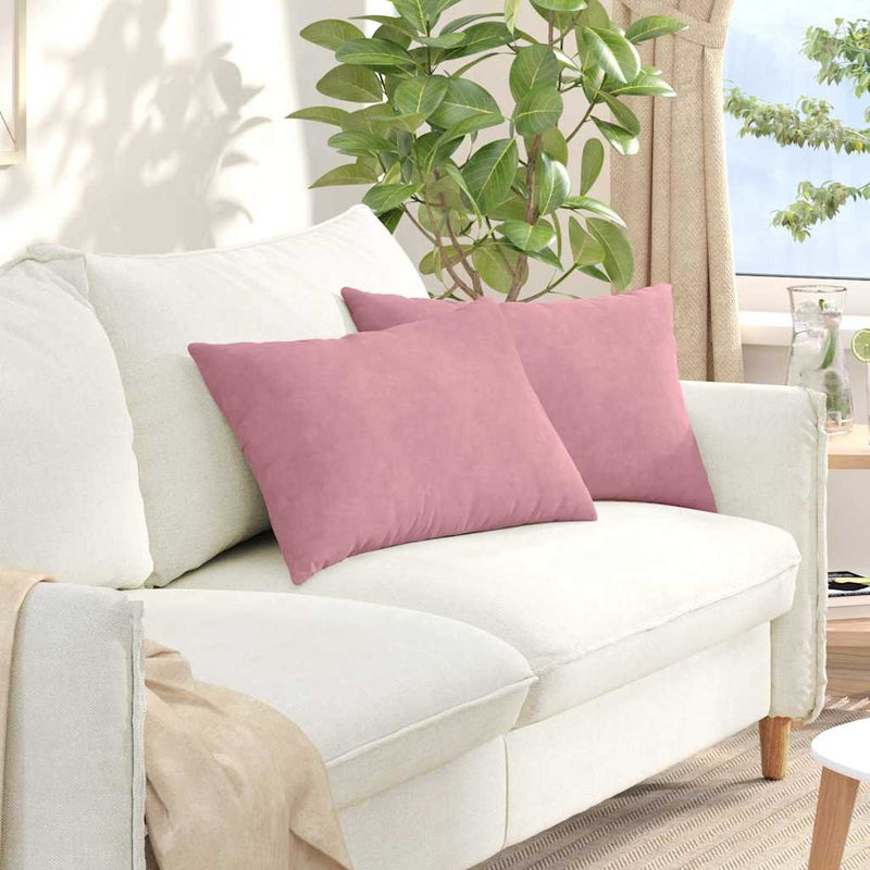ギャラリービューアに画像をロードする, Vidaxl sofa kussens 2 stuks roze 60 x 40 cm cordstof
