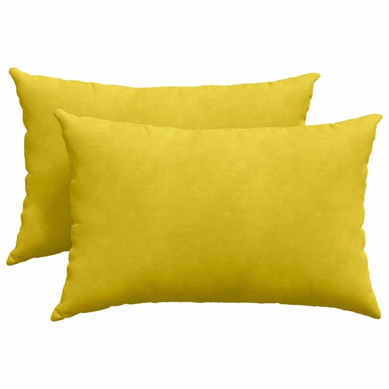 ギャラリービューアに画像をロードする, Vidaxl sofa kussens 2 stuks geel 60 x 40 cm cordstof
