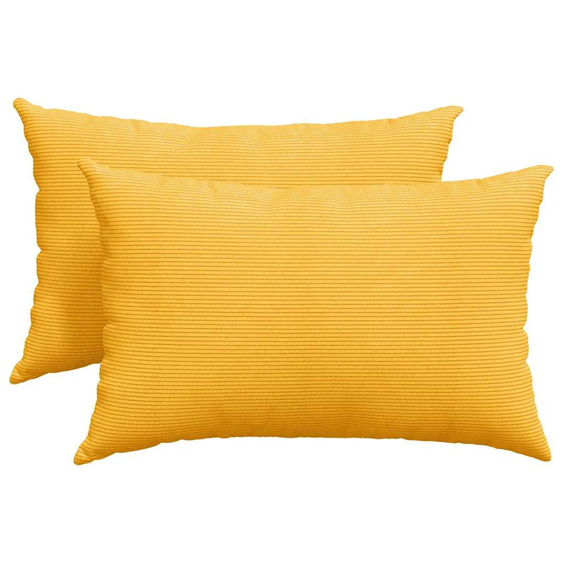 Afbeelding laden in galerijviewer, Vidaxl sofa kussens 2 stuks lichtgeel 60 x 40 cm cordstof

