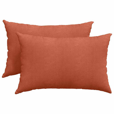 Vidaxl sofa kussens 2 stuks rood-oranje 60 x 40 cm cordstof