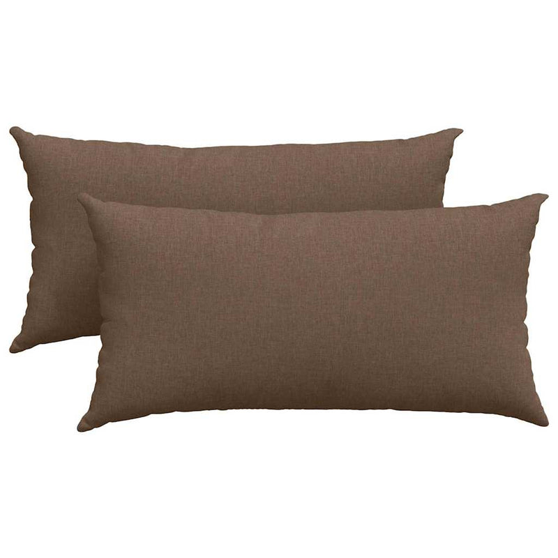 Afbeelding laden in galerijviewer, Vidaxl sofa kussens 2 pcs bruin 80 x 40 cm stof
