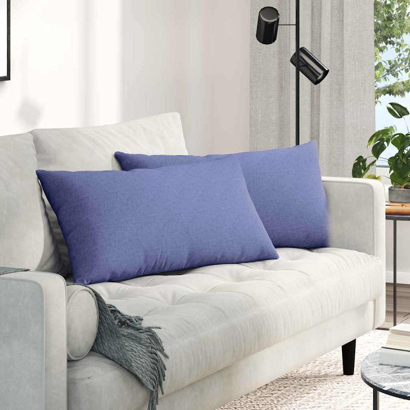 ギャラリービューアに画像をロードする, Vidaxl sofa kussens 2 pcs jeans blauw 80 x 40 cm stof
