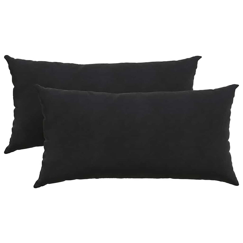 Afbeelding laden in galerijviewer, Vidaxl sofa kussens 2 stuks zwart 80 x 40 cm cordstof
