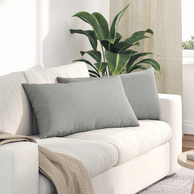 ギャラリービューアに画像をロードする, Vidaxl sofa kussens 2 stuks lichtgrijs 80 x 40 cm stof
