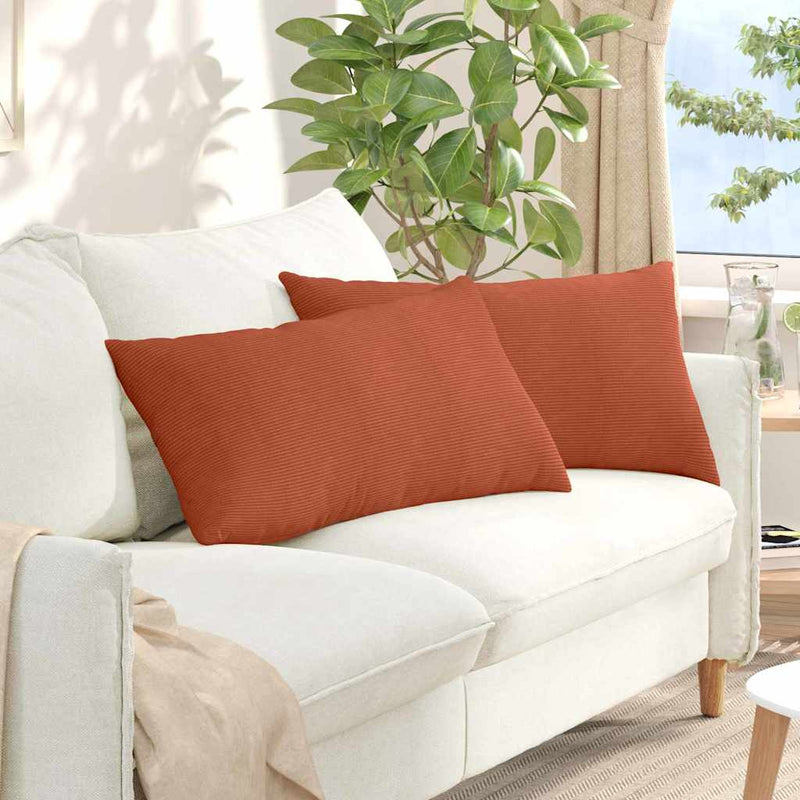 Chargez l'image dans la visionneuse de la galerie, Vidaxl sofa kussens 2 stuks rood-oranje 80 x 40 cm cordstof

