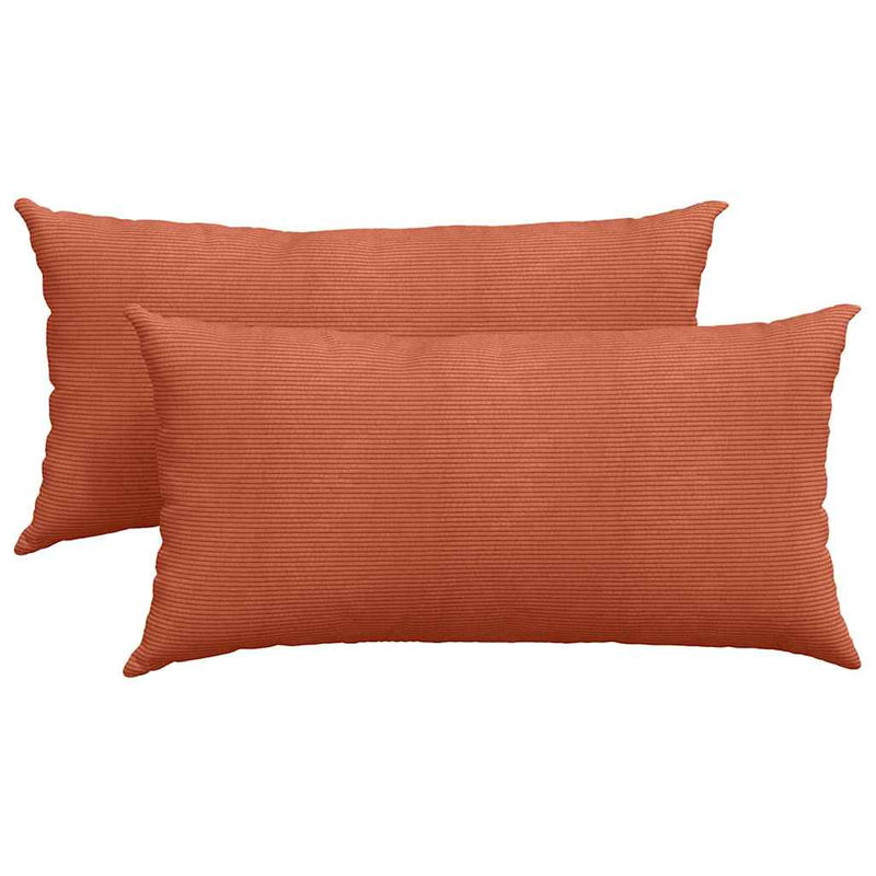 Chargez l'image dans la visionneuse de la galerie, Vidaxl sofa kussens 2 stuks rood-oranje 80 x 40 cm cordstof

