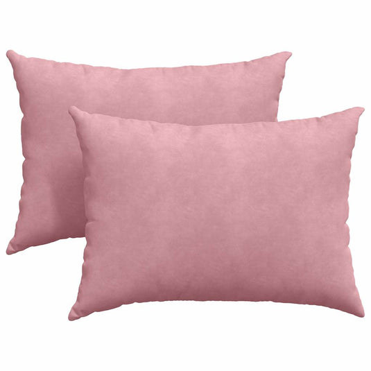 Vidaxl sofa kussens 2 stuks roze 70 x 50 cm cordstof