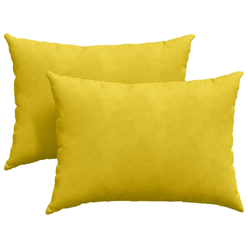 Afbeelding laden in galerijviewer, Vidaxl sofa kussens 2 stuks geel 70 x 50 cm cordstof

