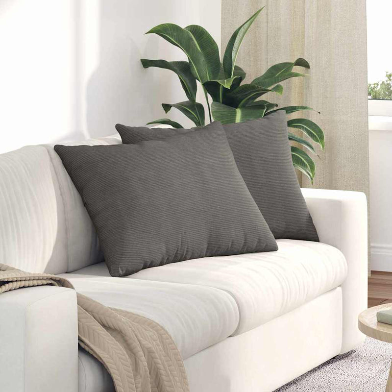 Afbeelding laden in galerijviewer, Vidaxl sofa kussens 2 stuks lichtgrijs 70 x 50 cm cordstof
