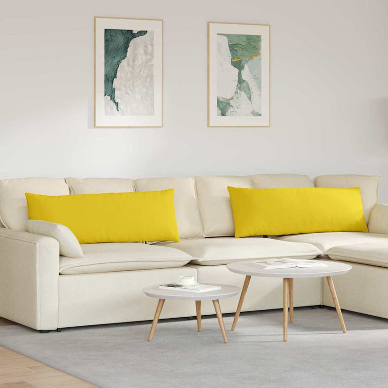 ギャラリービューアに画像をロードする, Vidaxl sofa kussens 2 pcs lichtgeel 120 x 40 cm stof
