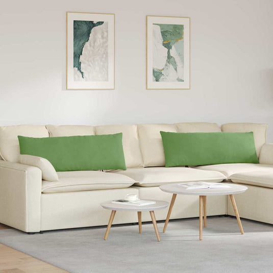 Vidaxl sofa kussens 2 stuks lichtgroen 120 x 40 cm cordstof
