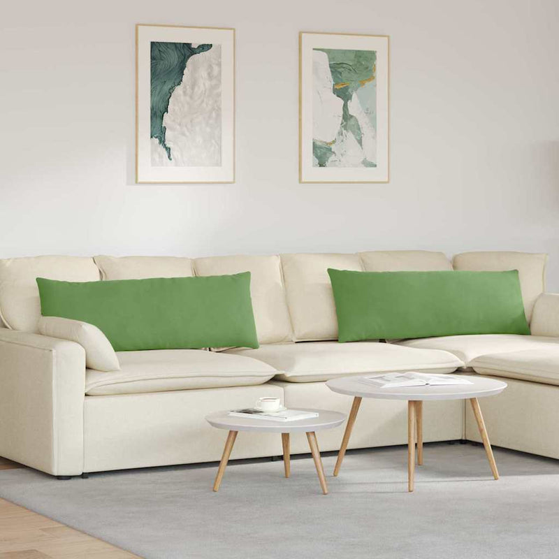 ギャラリービューアに画像をロードする, Vidaxl sofa kussens 2 stuks lichtgroen 120 x 40 cm cordstof
